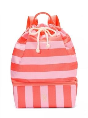 Victoria's Secret Pink & Coral Stripe
ULTIMATE BEACH BAG backpack
Cooler NWT
